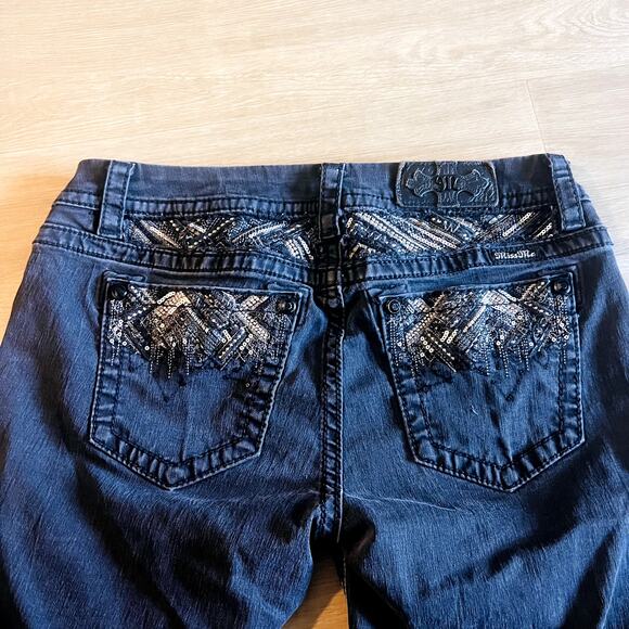 Miss Me Black Mid Rise Easy Skinny Jeans Size 29 - Picture 2 of 4